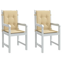 vidaXL Stolsdynor lågt ryggstöd 2 st melerad beige 100x50x4 cm tyg