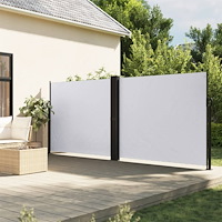 vidaXL Infällbar sidomarkis vit 180x1200 cm