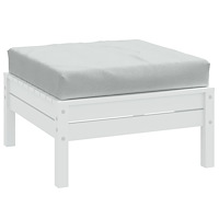 vidaXL Palldyna melerad ljusgrå 60x60x9,5 cm tyg
