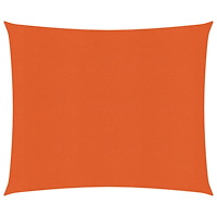 vidaXL Solsegel 160 g/m² fyrkantig orange 4x4 m HDPE