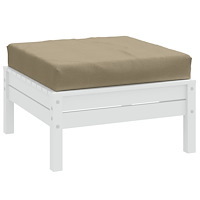 vidaXL Palldyna melerad taupe 60x60x9,5 cm tyg
