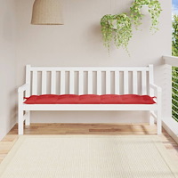 vidaXL Bänkdyna för trädgården röd 180x50x7 cm oxfordtyg