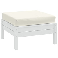 vidaXL Palldyna melerad gräddvit 60x60x9,5 cm tyg