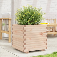 vidaXL Odlingslåda 50x50x49,5 cm massivt furuträ