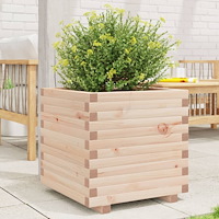 vidaXL Odlingslåda 50x50x49,5 cm massivt furuträ