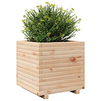 vidaXL Odlingslåda 50x50x49,5 cm massivt furuträ