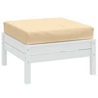 vidaXL Palldyna melerad beige 60x60x9,5 cm tyg