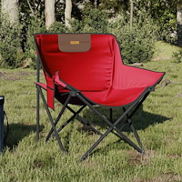 vidaXL Campingstolar med ficka fällbar 2 st röd