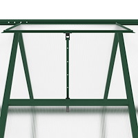 vidaXL Växthus med ram grön 169x169x202 cm aluminium