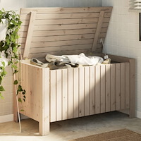 vidaXL Förvaringslåda med lock RANA 100x49x54 cm massiv furu