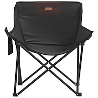 vidaXL Campingstolar med ficka fällbar 2 st svart