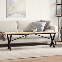 vidaXL Soffbord X-ram 160x40x45 cm massiv furu och stål