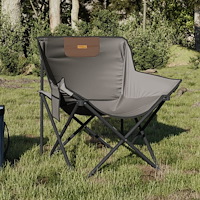 vidaXL Campingstolar med ficka fällbar 2 st grå