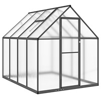 vidaXL Växthus med ram antracit 224x169x195 cm aluminium
