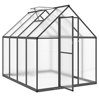 vidaXL Växthus med ram antracit 224x169x195 cm aluminium