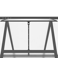 vidaXL Växthus med ram antracit 224x169x195 cm aluminium