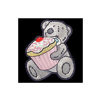 Pawprint Family Tatty Teddy with Cupcake Sew On Patch (häftad, eng)