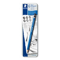 Staedtler A/S Rit- och skissblyertspenna, 6 olika hårdhetsgrader