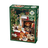 Cobble Hill Puzzle Christmas Kittens 1000p