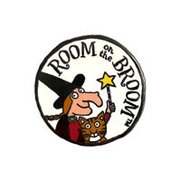 Pawprint Family Room on the Broom Logo Pin Badge