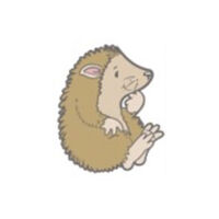 Pawprint Family Hedgehog Character Pin Badge