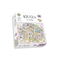 ALL JIGSAW PUZZLES Map of Norfolk Jigsaw 1000 Piece Puzzle