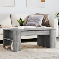 vidaXL Soffbord grå sonoma-ek 102x55x42 cm konstruerat trä