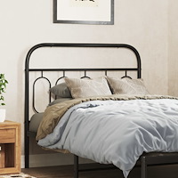 vidaXL Huvudgavel metall svart 100 cm