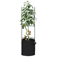vidaXL Tomatbur med växtpåse 2 st 116 cm stål och PP