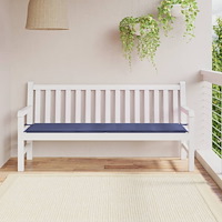 vidaXL Bänkdyna för trädgården marinblå 180x50x4 cm oxfordtyg