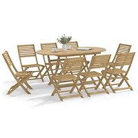 vidaXL Hopfällbara trädgårdsstolar 8 st 48,5x61,5x87 cm massiv akacia