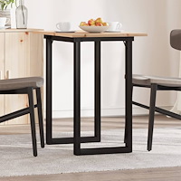 vidaXL Matbord O-ram 80x50x75 cm massiv furu och stål