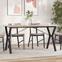 vidaXL Matbord Y-ram 160x80x75 cm massiv furu och stål