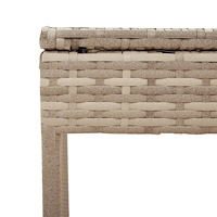 vidaXL Solsängar 2 st med bord beige konstrotting