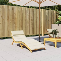 vidaXL Dyna till solsäng gräddvit 180x60x4 cm oxfordtyg