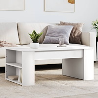 vidaXL Soffbord vit 102x55x42 cm konstruerat trä