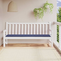 vidaXL Bänkdyna för trädgården marinblå 200x50x4 cm oxfordtyg