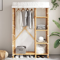 vidaXL Garderob 110x45x170 cm bambu