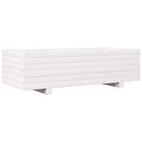vidaXL Odlingslåda vit 90x40x26,5 cm massiv furu