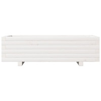 vidaXL Odlingslåda vit 90x40x26,5 cm massiv furu