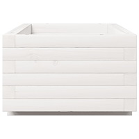vidaXL Odlingslåda vit 90x40x26,5 cm massiv furu