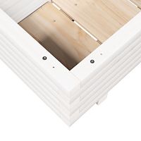 vidaXL Odlingslåda vit 90x40x26,5 cm massiv furu