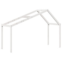 vidaXL Våningssäng med tak vit 80x200 cm massiv furu