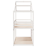 vidaXL Våningssäng med tak vit 80x200 cm massiv furu