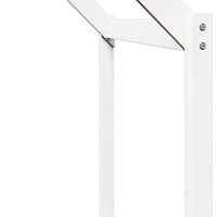 vidaXL Våningssäng med tak vit 80x200 cm massiv furu