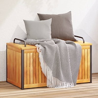 vidaXL Dynbox för trädgården 85x45x45/53 cm massiv akacia och stål