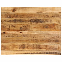 vidaXL Bordsskiva 80x80x2,5 cm levande kant massivt grovt mangoträ