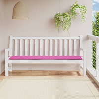vidaXL Bänkdyna för trädgården rosa 200x50x4 cm tyg