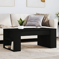 vidaXL Soffbord svart 102x55x42 cm konstruerat trä