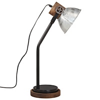 vidaXL Skrivbordslampa 25 W vintage silver 18x18x60 cm E27